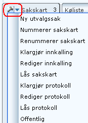 Nummerer sakskart, klargjør og lag møteinnkalling. Åpne fanen Sakskart og plasser sakene i den rekkefølge som de skal behandles.