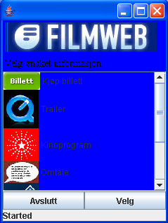 Kapittel 3. Resultater 35 play DIBOen play benyttes videre til å spille av objektet. I tillegg til objektet trenger play å vite om det skal spilles asynkront eller ikke.