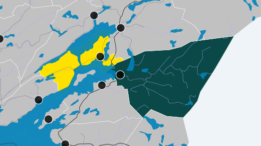 Særskilte momenter om alternativet Frosta grenser bare til Levanger på land. Kommunen blir (kanskje) stor nok til å håndtere nye oppgaver. Kommunene har et visst samarbeid i dag.