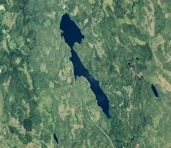 Dragsjøen med nedslagsfelt VANNBEHANDLINGSANLEGG Areal: ca 0,5 km 2 Nedslagsfelt: