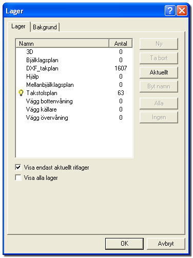 I RoofCon finnes muligheten til å benytte seg av ulike lagre for å tegne et prosjekt. Som Viewer bruker, kan du ikke lage egne lagre.