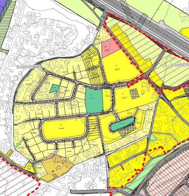 BK2 Områdereguleringsplan for Bjørnstad boligområde BK9 BK3 Del av Bjørnstad store og lille Tune Kart: planområdets forhold til gjeldende og tilgrensende reguleringsplaner. 4.