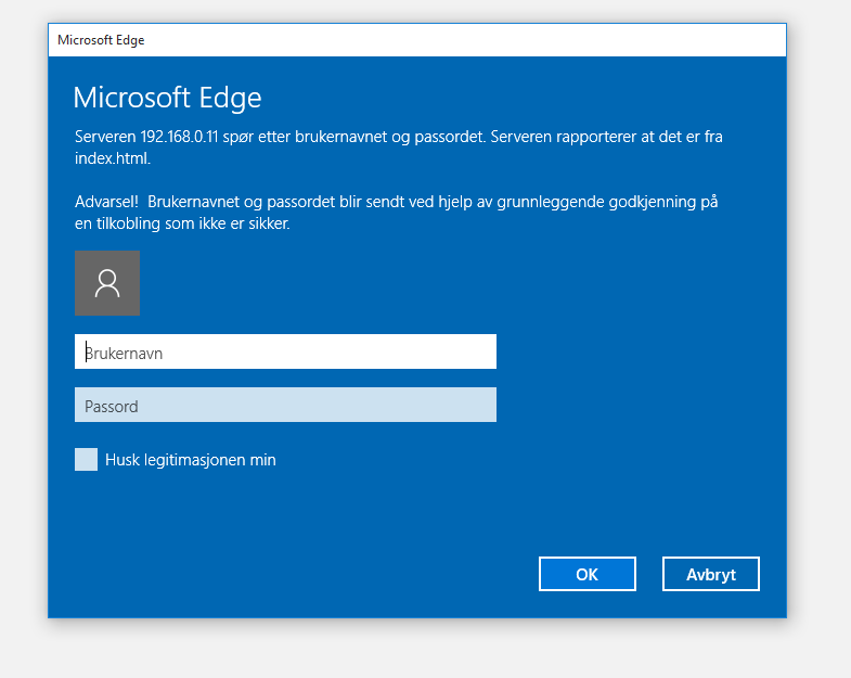 Steg 6: Windows 10 guide Har du Windows 10 og får ikke bilde i nettleser så kan du kopiere IP en som kommer opp etter at du dobbeltklikket på kameraet i «IP search tool» og åpne «Edge» (Den nye