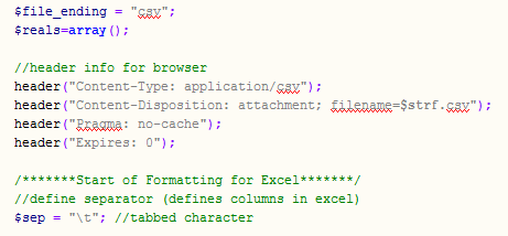 Produktdokumentasjon Excel-dokumentene genereres i formatet CSV, slik illustrert i figur 8.7.1.2.