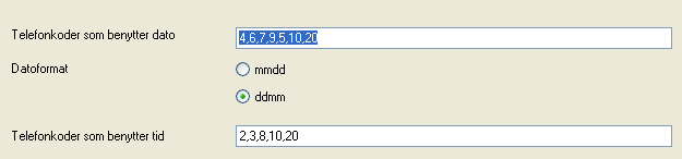 Telefonstøtteoppsett For de som har lisens for TESS, finnes valget telefonstøtteoppsett tilgjengelig fra Menykonfigurering. Velg denne og før over i høyre kolonne for aktuell brukergruppe.