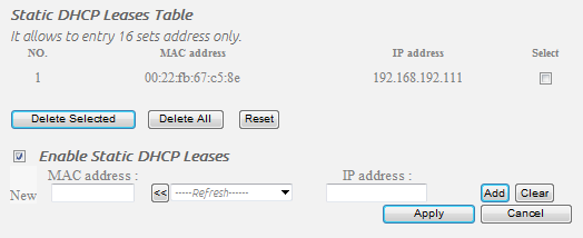9. Listen over tilkoblede nettverksenheter oppdateres og du kan nå velge hvilken enhet du ønsker å tilordne en IP adresse. 10.