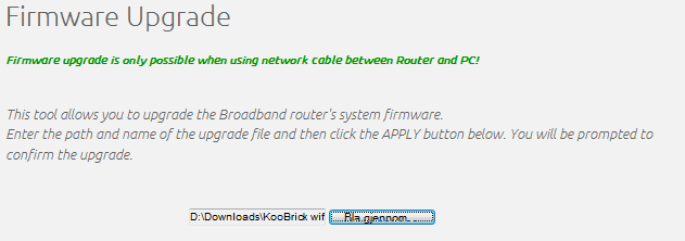 8. Velg Tools enten i menyen til venstre eller i oversikten i midten og klikk deretter Firmware Upgrade. 9.