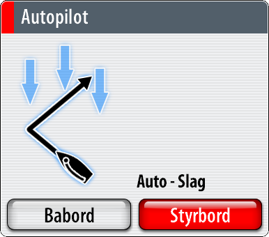Autopilot panelet NAV Legg merke til: Den roterende knappen må trykkes ned for å gjøre autopiloten aktiv!