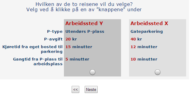 Preference) Tar utgangspunkt i en nylig gjennomført reise