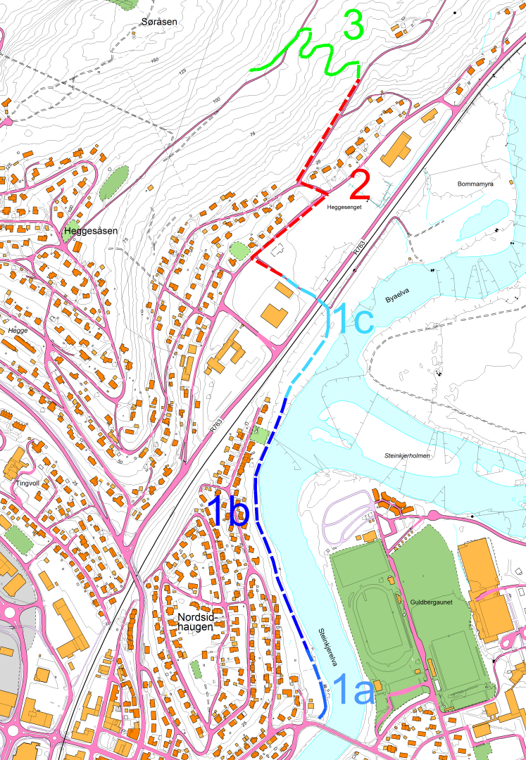 Rulleskiløyper 5 km rulleski NM skiskyting pågår nå 6 hoppbakker fra K10 K73 med plast Alpinbakke Asfaltert