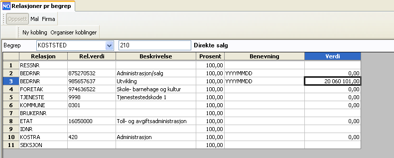 Exportfil og oppdatering av rapportlog genereres kun dersom rapporten er kjørt med utfør oppdatering = J. Det vil si; rapporten må kjøres endelig med oppdatering.