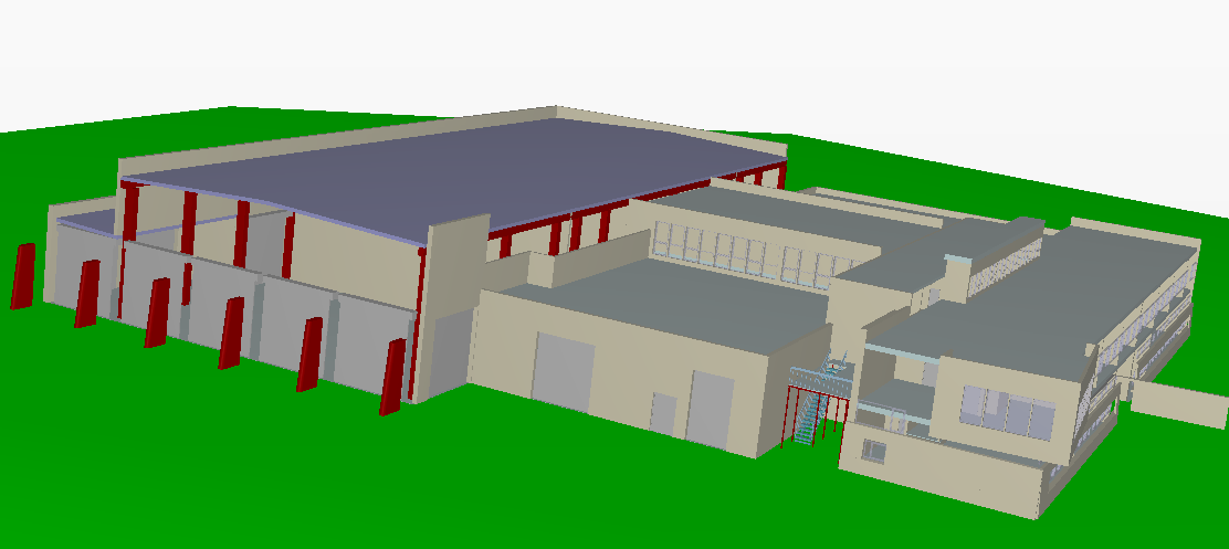 Experience method in BIM. Building 13 is designed finish. Optimal automation and efficient operation is emphasized.