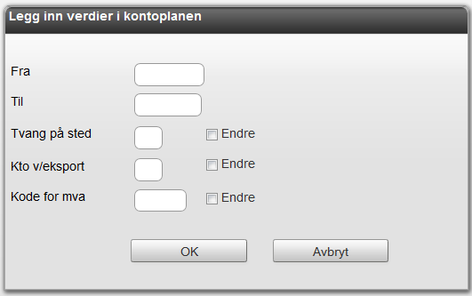 Side 11 av 69 Kontoplan Kontoplan er som oftest bestemt av din kjede, anbefalt av din revisor osv.