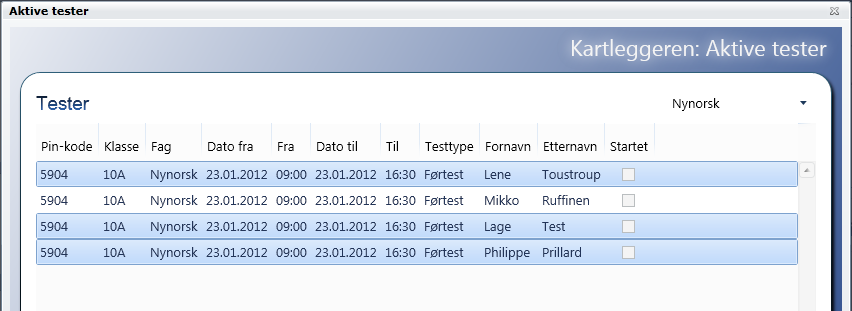 HVA SKJER HVIS EN ELEV BLIR AVBRUTT UNDERVEIS I TESTEN?