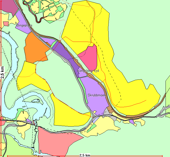 Overvann I dag er hoveddelen av det aktuell utbyggingsområdet jomfruelig terreng bestående av skog, myr, jorder m.m. Planstatus Området ligger i gjeldende kommuneplan som langsiktigs utbygginsomtråde uten rettsvirkning.