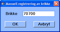 Side 19 12.5 Ny løper Det kan også tenkes at det er en helt ny løper som har overtatt en brikke og at denne løperen ikke er registrert i databasen.