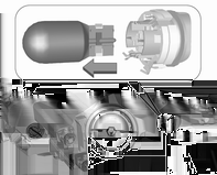 Pleie av bilen 231 2. Drei pæreholderen mot venstre for å løsne den. Trekk pæreholderen ut av reflektoren. Sidelys/kjørelys (2) 2. Trykk innsneppingstungene sammen og flytt holderen ut av huset. 3.