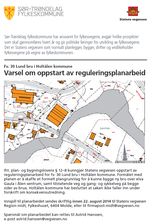 1.2 Samråd og medvirkning Oppstart av reguleringsplanarbeidet ble kunngjort i Arbeidets rett juni 2014 ihht. plan- og bygningsloven 12-8, jf. figur 3.