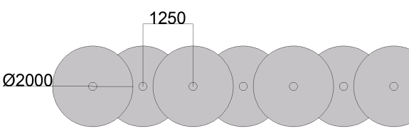 106 Vedlegg B Regneeksempel: Skrå støttemur av jetpeler to rekker med forskjellige vinkler som vist på figur 2 bak den gamle støttemuren.