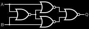 XNOR Q = (((A(AB)')'*(B(AB)')')')' NOR logikk Navn Port Uttrykk NOT Q = (A + A)' OR Q = ((A + B)' + (A + B)')' AND Q = ((A + A)' + (B + B)')' NAND