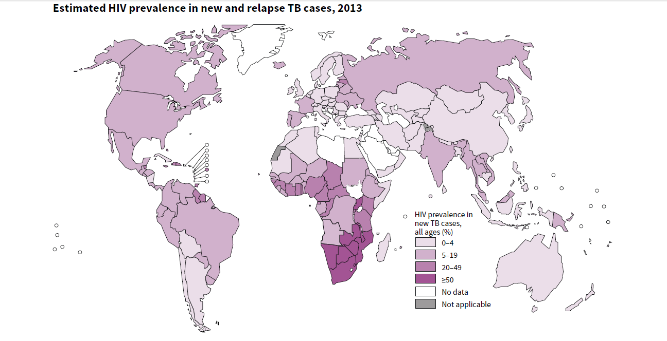 Andel HIV positive av nye TB tilfeller,