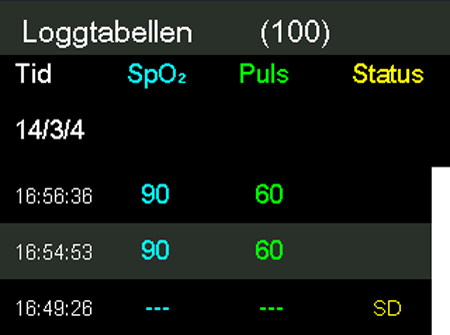 6. Når du viser kontinuerlige data, trykker du på OK en gang til for å justere intervallet for de viste