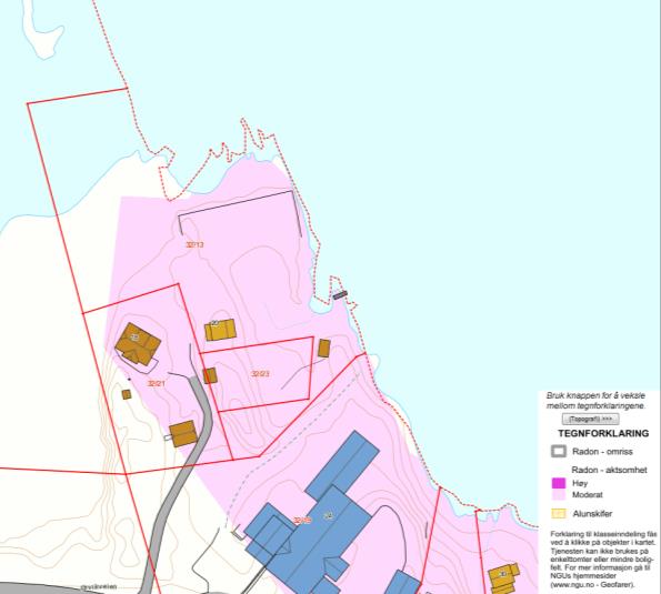 Aktsomhetskart Radon Kilder: Statens strålevern, NGU. Aktsomhetskart - Radon. Hendelse 9 - vindutsatt Boliger i B3 vil ligge i nær tilknytning til sjøen.