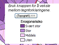 Ras/skred og erosjon anses derfor som usannsynlig, og derfor ikke vurdert ytterligere i analysen. Planområdet Fig. 2. Illustrasjon av erosjonsfare (http://www.ngu.no/kart/arealis/) 7.1.