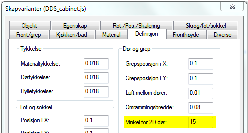 Sofaserie Kjøkkenets benkeplate, sokkel og gesims kan nå også styres fritt for materialer i rendering. Dette var en begrensning tidligere.