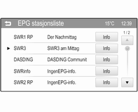 26 Radio Hvis en stasjonsliste som er spesifikk for et bølgebånd oppdateres, oppdateres også den tilsvarende kategorilisten (hvis en slik finnes).