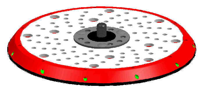 28729 Bakplate Lavprofil bakplate For 3M Elite slipemaskiner Sikrer