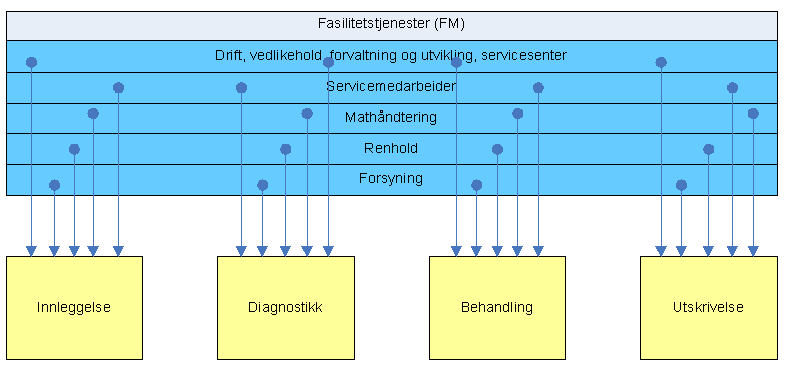 Haugen (2008) beskriver fasilitetsstyring som et overbyggende begrep for oppgaver og aktiviteter som er nødvendige for at en bygning skal «tilfredsstille kravene til funksjonell, teknisk og etisk