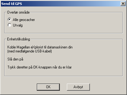 Magellan Geocache Manager 79 Opplasting til Magellan explorist 1. Slå på explorist og koble den til USB-port på din datamaskin. 2. Slå explorist på.