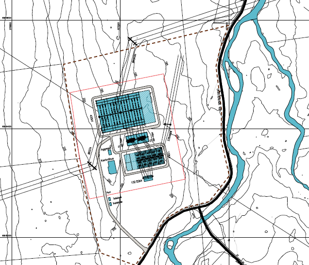 Ørskog Fardal. Alternative løsninger mellom Ørskog og Ørsta. Side 16 av 48 Figur 8. Kartet viser aktuell lokalisering av stasjonsalternativ 1 i indre del av Vikedalen.