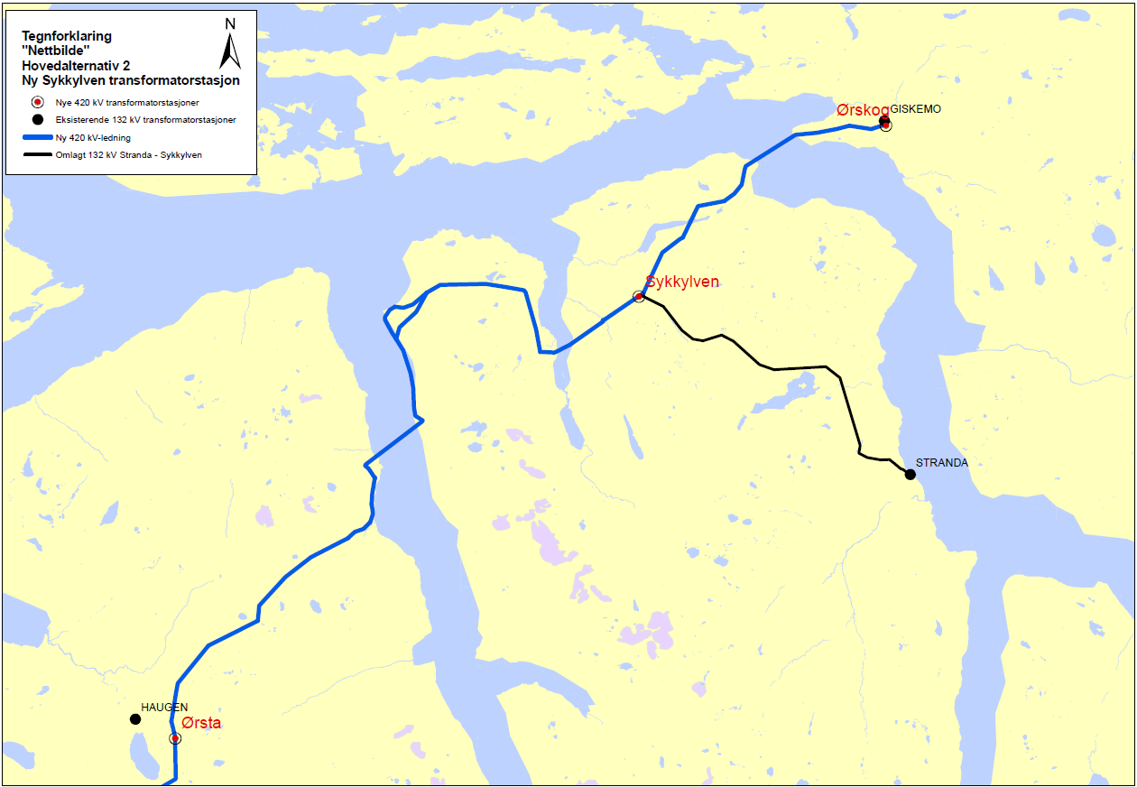 Ørskog Fardal. Alternative løsninger mellom Ørskog og Ørsta.