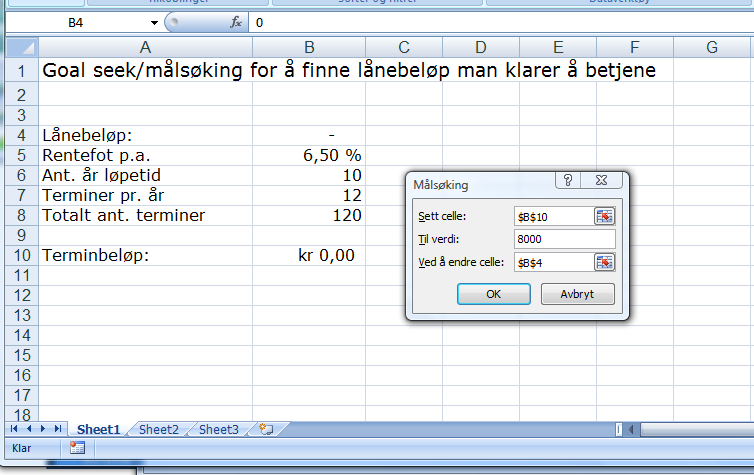 Flere verktøy på båndet I Excel løser vi problemer dels ved hjelp av funksjoner vi benytter i formler, og dels ved hjelp av verktøy på båndet.