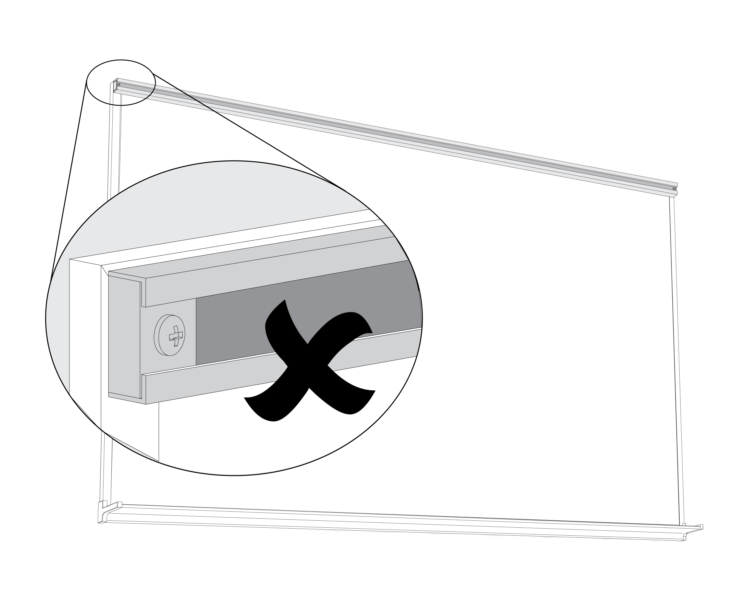 K A P I T T E L 2 Installere projektoren Installer tusjtavlen og projektoren rett, plant og loddrett på veggen.