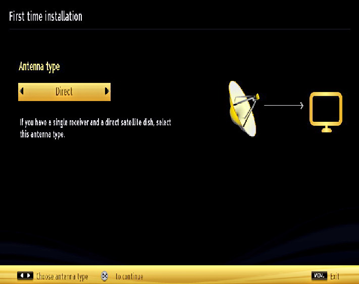 Set Start and Stop Frequency as desired by using numeric buttons on the remote control. After this operation, you can set Search Step as 8000 KHz or 1000 KHz.