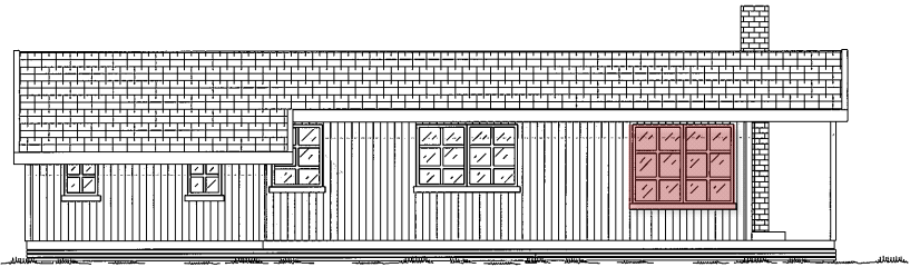 Figur 7. Fasade, Øst Figur 8 Fasade, Sør Gebyr I tillegg til gebyr for dispensasjonsbehandlingen (kr. 14.000,-) og byggesaksgebyr for nytt tilbygg (kr. 6.