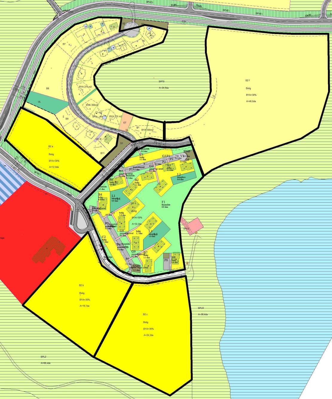 B2b B2c Figur 1: De merkede områdene viser 6 regulerte og