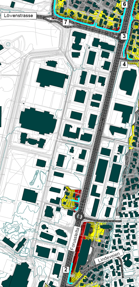 I det følgende gjengis en oppsummering i form av beregningsgrunnlag (trafikktall), resultater og en kort tiltaksvurdering.