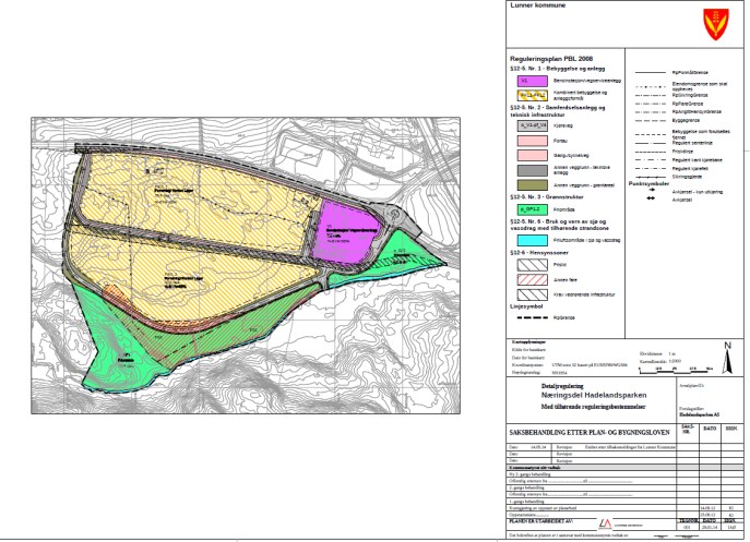 Planområdet inngår som del av gjeldende reguleringsplan for Hadelandsparken.