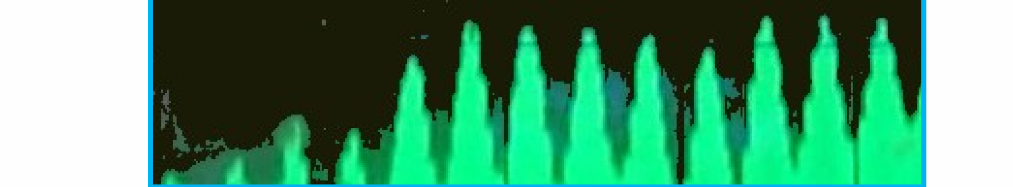 Fig 12 Ukompensert signal ut av en G-Line. Tilførselsledningstap gjør at signalet synker nedover til høyre Testoppsett 2: I fig 13 nedenfor ser du hvordan jeg nå hadde eliminert tilkoblingskabelene.