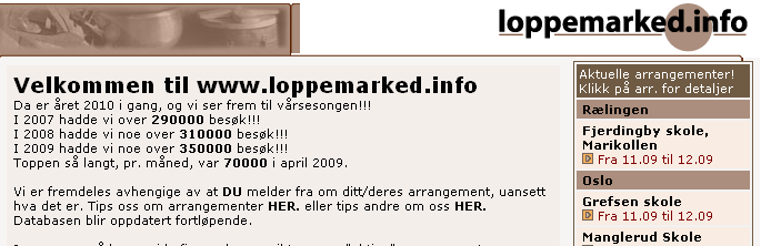 Effekt? Om lag 2000 loppemarked pr. år. Omsetter for 100.000-500.000 Eksempel: et stort loppemarked i Oslo, omsatte for ca. 700.