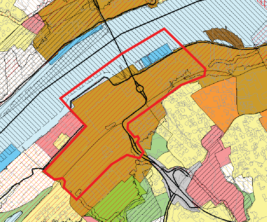 10 Utsnitt av høringsversjonen til kommuneplanen 2014 2025, vist med planens avgrensning. Reguleringsplan for Down Town/Porsgrunn sentrum sør, vedtatt 31