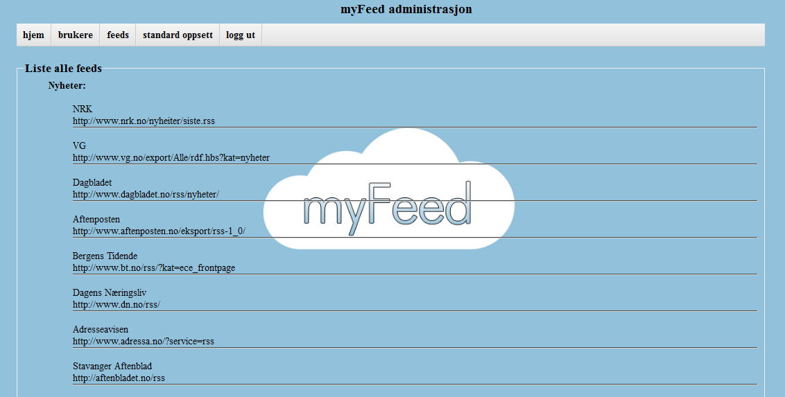 4.5 Feeds Navigasjon til siden: feeds Her