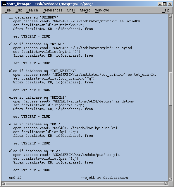 4.4.2 "J. Sexton-metode" Basisår mv. må rettes i C-programmet fremskturbo.c og kompileres med UNIX-kommandoen: cc fremskturbo.