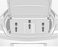 66 Seter og sikkerhetsutstyr ISOFIX barnesikringsutstyr Top-Tether barnesikringsutstyr Denne bilen har tre festeringer på baksiden av bakre seterygger eller i området bak hodestøttene.