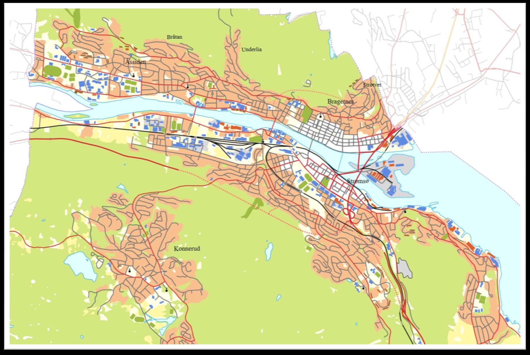 Nye større områder under utvikling Drammen travbane