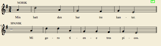 skriftspråket. Marit Elfsröm Larsen påpeker i sin hovedfagsoppgave at stavelser er nært beslektet med rytmen i musikken (Larsen, 2006).